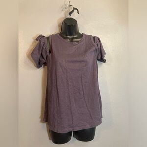 Loft Vintage Soft purple cold shoulder blouse